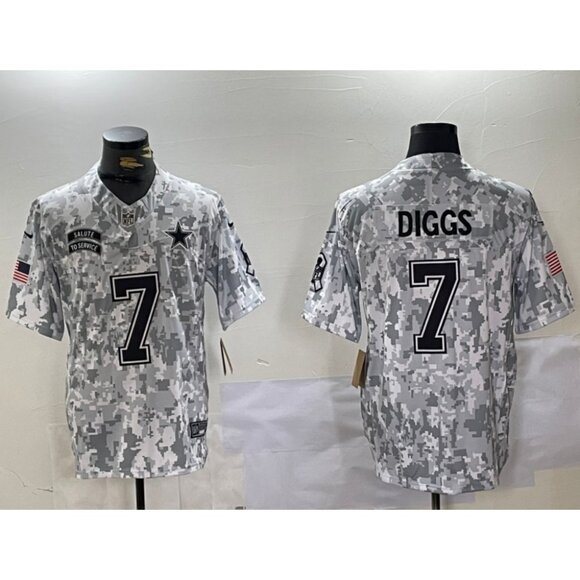 Mens Youths Kids Womens 7 Trevon Diggs Salute to Service Stitched Jersey